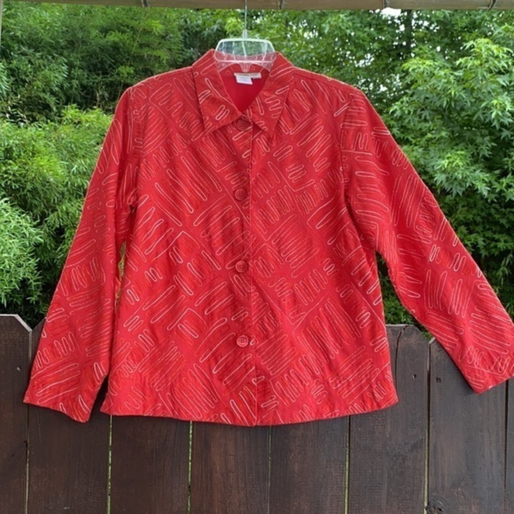 Coldwater Creek Blazer hot pink and Orange size Small
